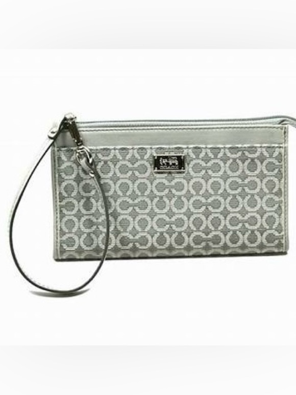 COACH Madison Needlepoint Op Art Wristlet Wallet